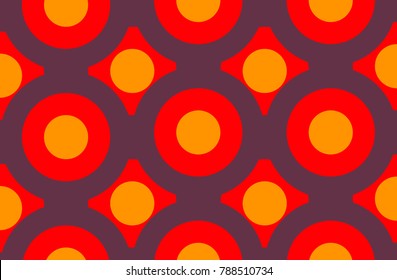 Abstract Orange Red Violet Colour Background, Vintage Swinging Sixties Seventies Style