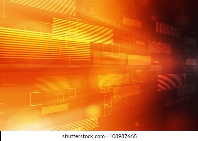 Abstract Orange Technology Background.