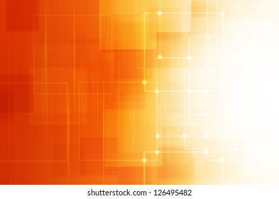 Abstract Orange Technology Background.