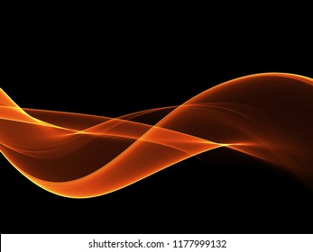      Abstract Orange Waves Background 
