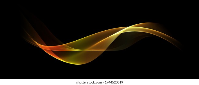 Abstract orange waves background. Template design