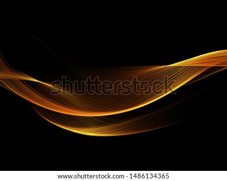 Abstract Orange waves background. Template design 