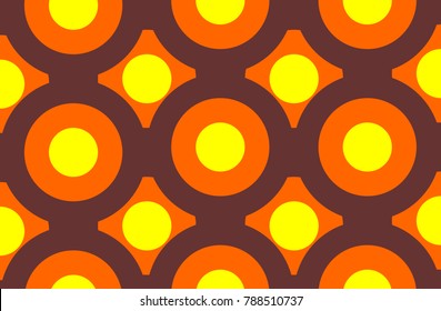 Abstract Orange Yellow Brown Colour Background, Vintage Swinging Sixties Seventies Style