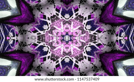 Abstract Paint Brush Ink Explode Spread Smooth Concept Symmetric Pattern Ornamental Decorative Kaleidoscope Movement Geometric Circle and Star Shapes