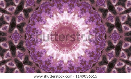 Abstract Paint Brush Ink Explode Spread Smooth Concept Symmetric Pattern Ornamental Decorative Kaleidoscope Movement Geometric Circle and Star Shapes