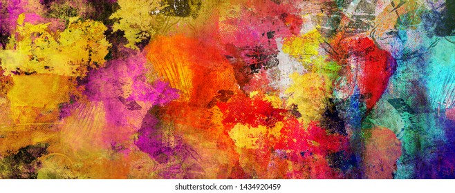 Abstract paint textures background created by using different photographs, scans and hand painted layers, acrylics and oils. Art, leisure, subdued, rough, backdrop, banner, panorama.