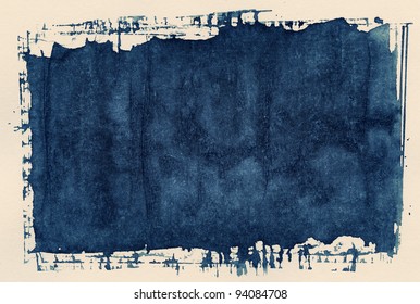 Abstract Painted Grunge Background, Ink Texture.