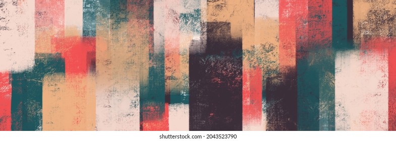 Abstract painting art and brown  pink   green paint brush for presentation  website background  banner  wall decoration  t  shirt design 