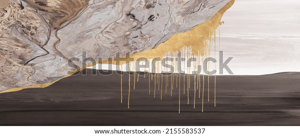 Abstract painting background. Golden color, printing, wallpaper, murals, wallpaper, CARDS, 