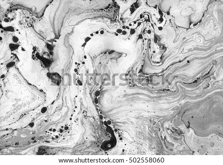 Abstract Painting Black White Gray Paints Stock Illustration