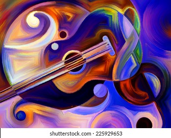 Abstract Painting On The Subject Of Music And Rhythm