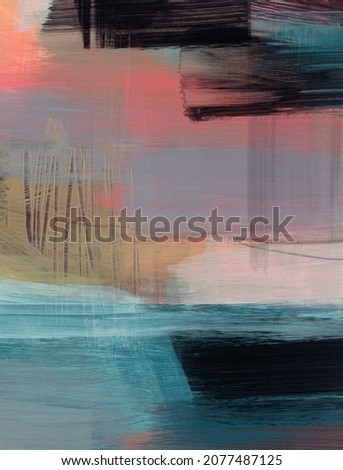 Abstract painting. Versatile artistic image for creative design projects: posters, banners, cards, websites, prints and wallpapers. Acrylic on cardboard. Modern art.