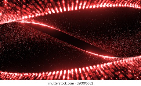 abstract particle background, 3d render with depth of field, glow and randomize elements