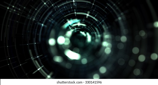 Abstract particle with bokeh background.