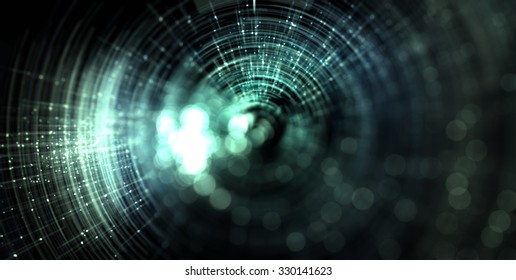 Abstract particle with bokeh background.