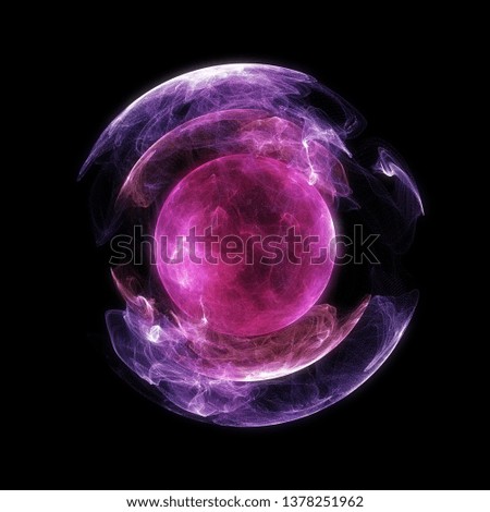Abstract particle sphere, science background.Virtual flow big binary data visualization. Digital technology planet structure, Glows and particles. 3D rendering