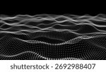 Abstract particles dot wave background. Big data visualization. Abstract backgrounds.