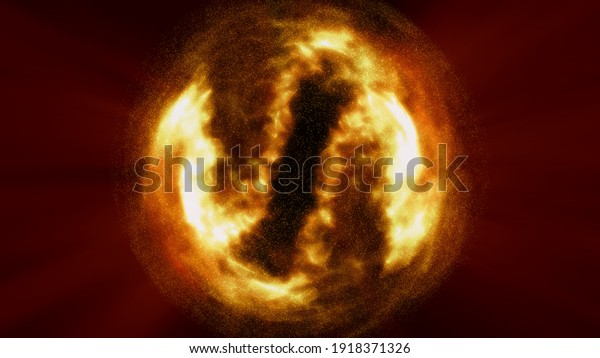 Abstract particles sun solar flare particles\
illustration 3d\
render