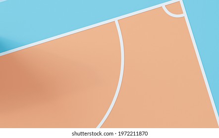 Abstract pastel color football courts , minimalist composition. Public soccer court. Top View, Bird eye view .Minimal sports concept. 3d rendering
 - Powered by Shutterstock