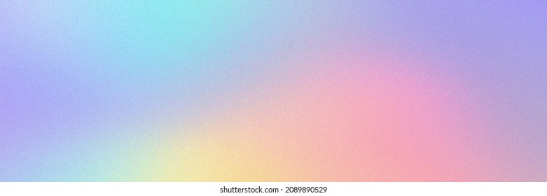 Abstract pastel holographic blurred grainy gradient banner background texture  Colorful digital grain soft noise effect pattern  Lo  fi multicolor vintage retro design 
