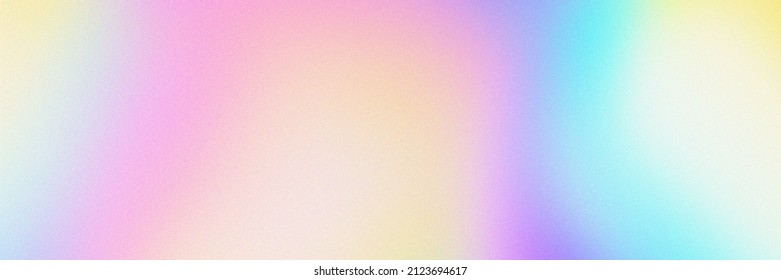Abstract pastel holographic blurred grainy gradient banner background texture  Colorful digital grain soft noise effect pattern  Lo  fi multicolor vintage retro design 