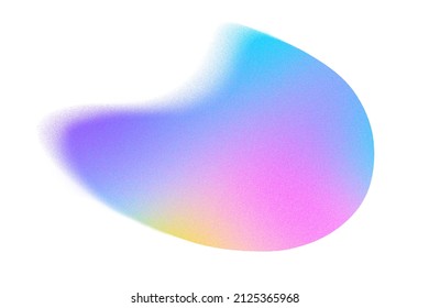 Abstract pastel neon holographic blurred grainy motion circle gradient white background texture  Colorful digital grain soft noise effect pattern  Lo  fi multicolor vintage retro design copy space