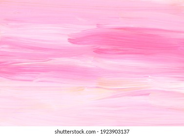 Abstract pastel pink and white background texture. Soft brush strokes on paper. 