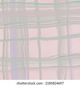 Abstract Pastel Plaid Pattern On Pale Pink Texture Background. Illustration For Banner, Backdrop, Wallpaper, Invitation Card, Textile, Book Cover, Wall Covering, Tile, Carpet, Rug, Calendar