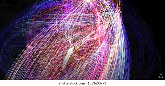 Abstract pattern blurry coloured line lighting on  background.