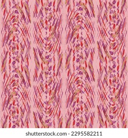 Abstract pattern. Brigh waves endless texture on pink background. Print for fabric, wall paper, textile print, scrapbook paper, wrapping paper, covers.