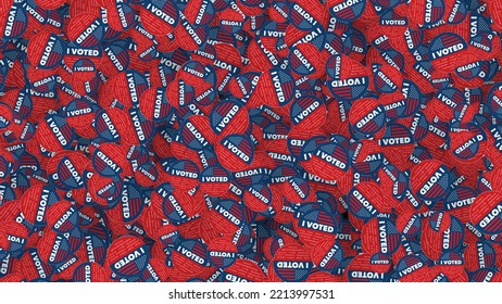 Abstract Pattern Of Circular Red And Blue 