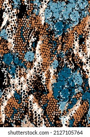 Abstract  Pattern For Clothes. Creative Background With Leaves. Funny Wallpaper For Textile And Fabric. Fashion Style. Colorful Bright.