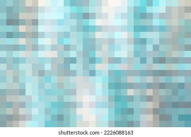 Abstract pattern color combination  pixel effect  Squares in neon blue turquoise green grey colors  light pastel   bright shades  nuances  Fresh modern background  fashion trend in color combination