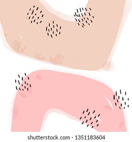 Abstract pattern design with organic shapes. Colorful background