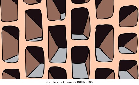 An Abstract Pattern Design In Which Can Recognize That Has A Third Dimension