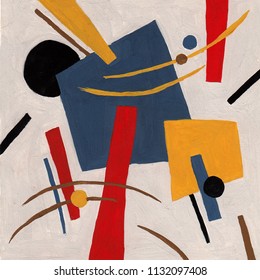 Abstract pattern with expressive strokes