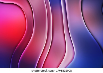 Abstract pattern glossy color background. Vibrant colorful wavy texture wall. Creative and beautiful wallpaper.