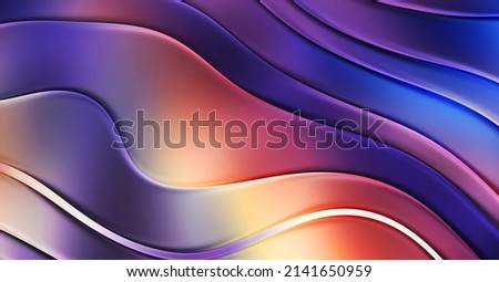 Abstract pattern glossy color background. Vibrant colorful wavy texture wall. Creative and beautiful wallpaper.