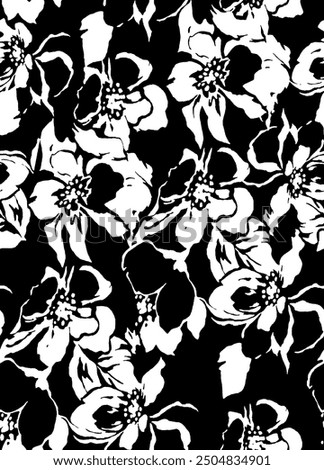 Abstract Pattern, Monochrome pattern, black pattern, textile pattern