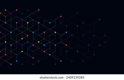 Abstract pattern with simple geometric figures and dots.