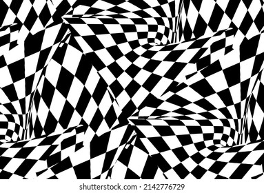 Abstract Pattern Wave Background Checkerboard Stock Illustration 