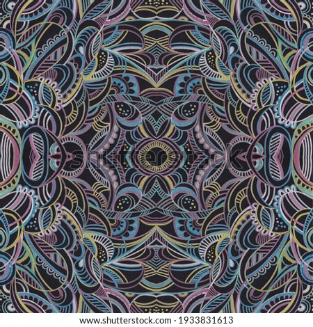 abstract patterns on a black background, beautiful ornaments