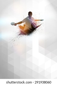 Abstract ping pong invitation poster or flyer background with empty space