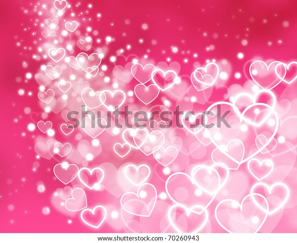 Abstract Pink Background Blurred Hearts Dots Stock Illustration 70260943