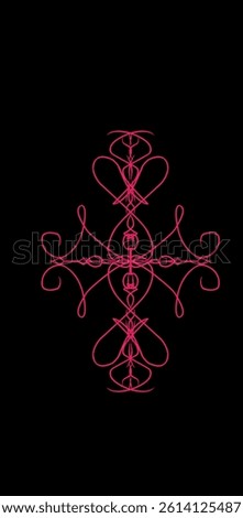 abstract pink batik pattern black background