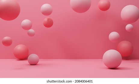 Bolas pastel rosa abstracto