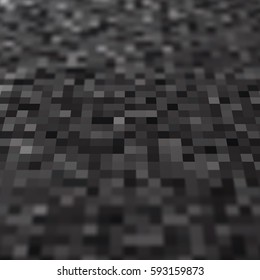 Abstract Pixel Background With Blurred Perspective View