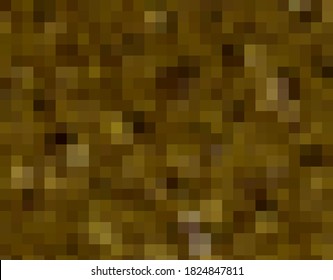 Abstract pixel ground texture background brown cubes in games style 