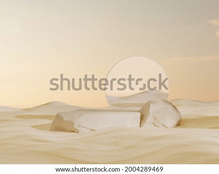 Sand dune with light and shadow play with structures