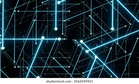 Abstract Plexus Line Glow Background
